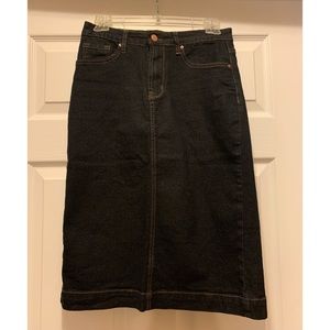 Dark Wash Denim Skirt